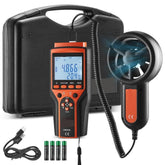 Split Handheld Anemometer, 14℉-140℉, Digital Wind Speed CFM Meter Gauge with LED Backlight Screen, Measures Wind Velocity Wind Temperature Air Flow Wind Chill, for Sailing Surfing Flying HVAC